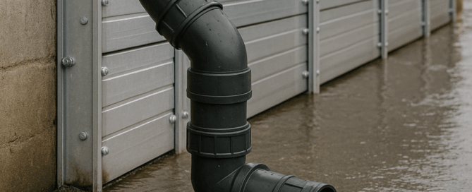 HDPE plastic pipes installed in Dutch flood protection systems as a climate resilience solution.